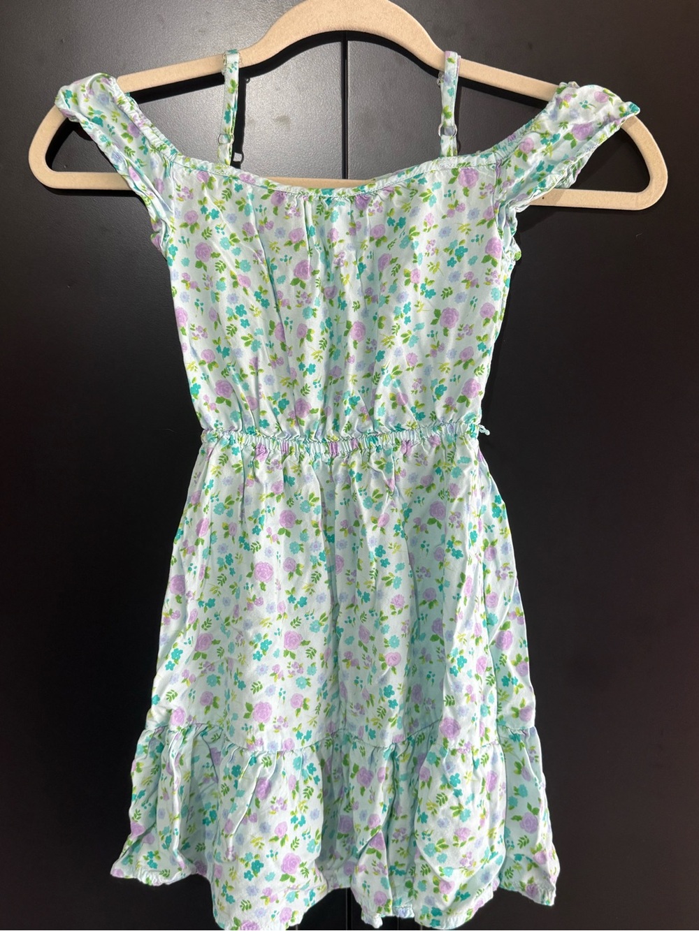 Girls size small 5/6 | Floral Off-Shoulder Sundress | Place brand